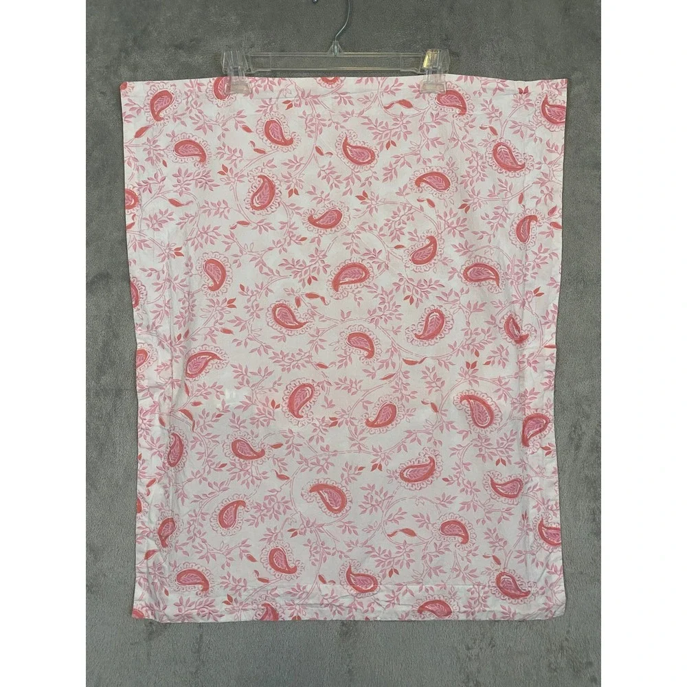 Pottery Barn Kids Twin Duvet Cover Set Pink Paisley Medallion Reversible Cotton